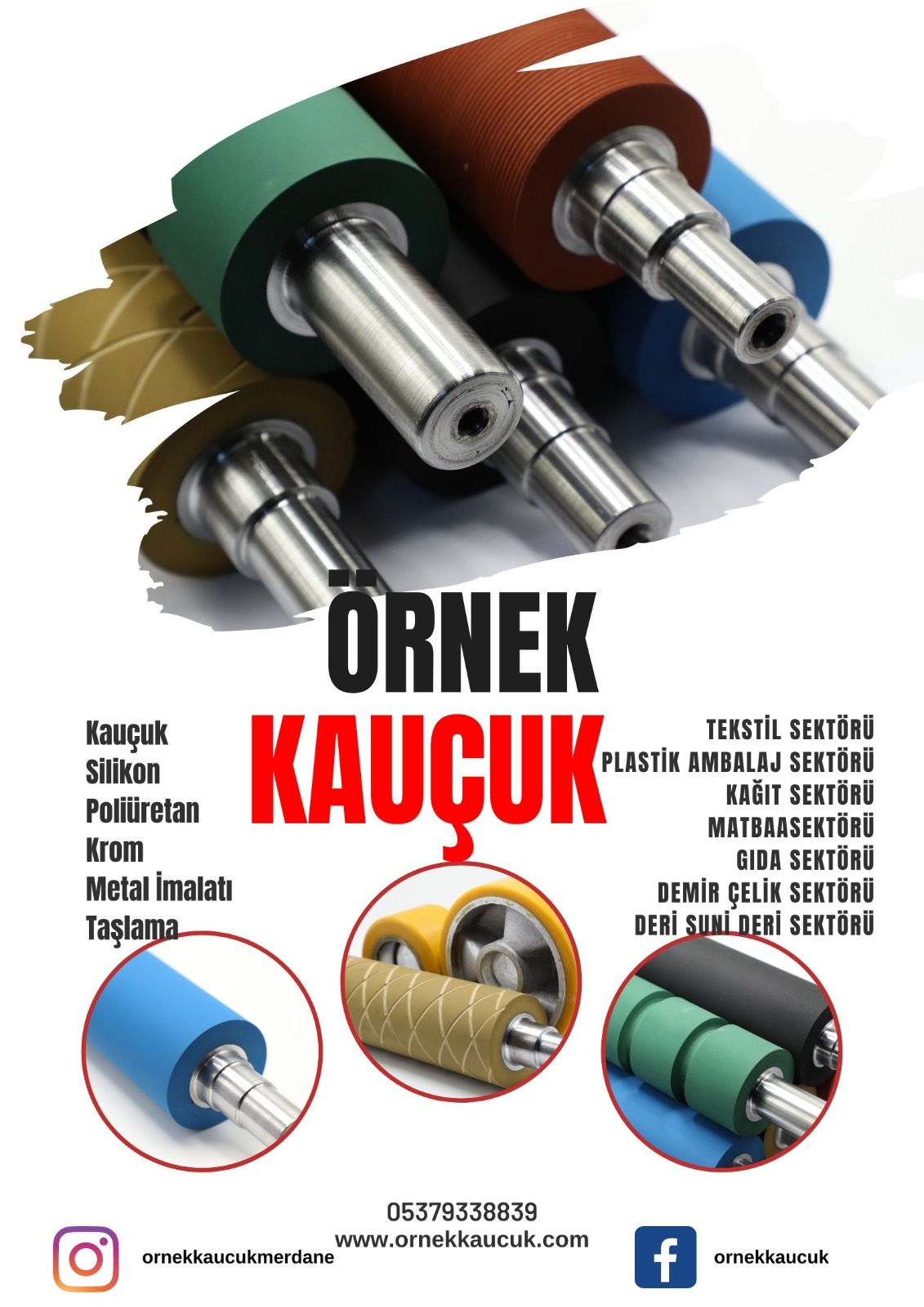 Örnek Kauçuk Merdane Kaplama